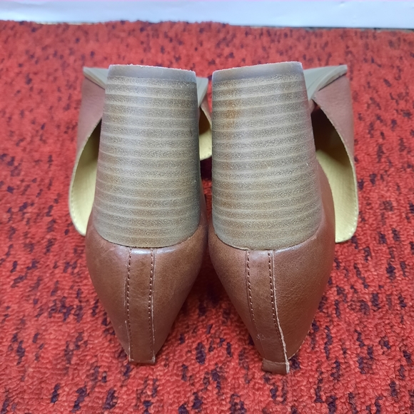 Lucky Brand Junai Women's Booties Heeled Sandals Cut Out Brown Leather SZ 9.5M - Picture 6 of 14